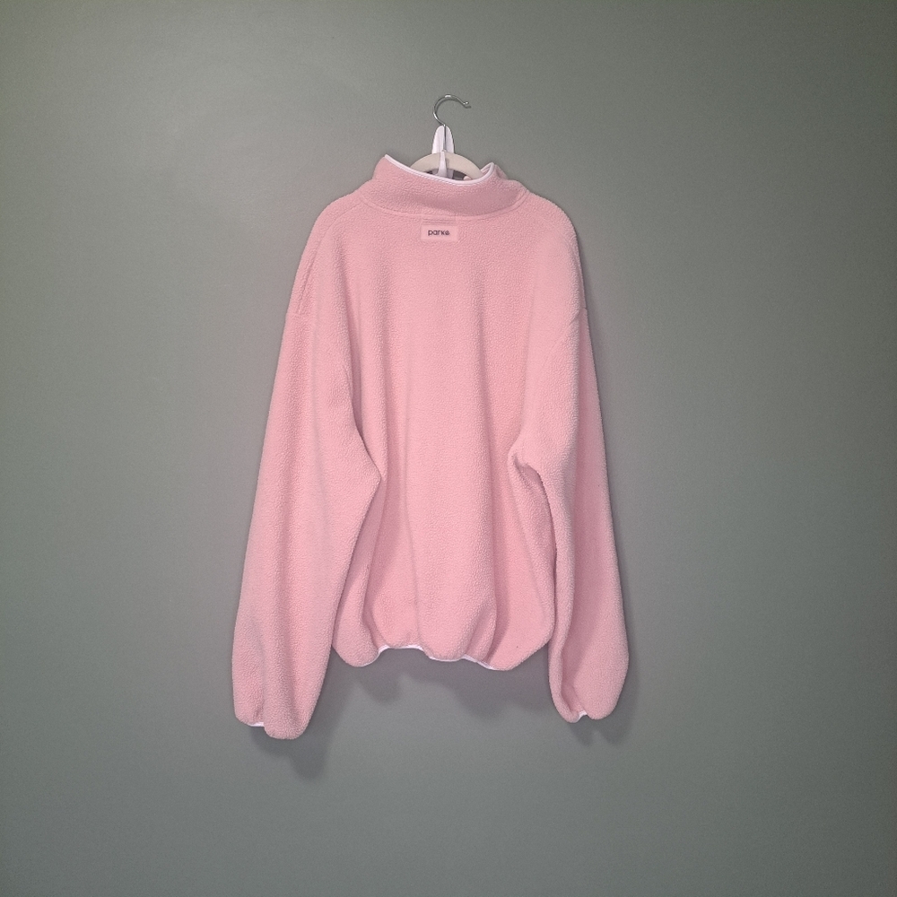 Parke Oversized Fleece Quarter Zip Pink XXL - Picture 4 of 7